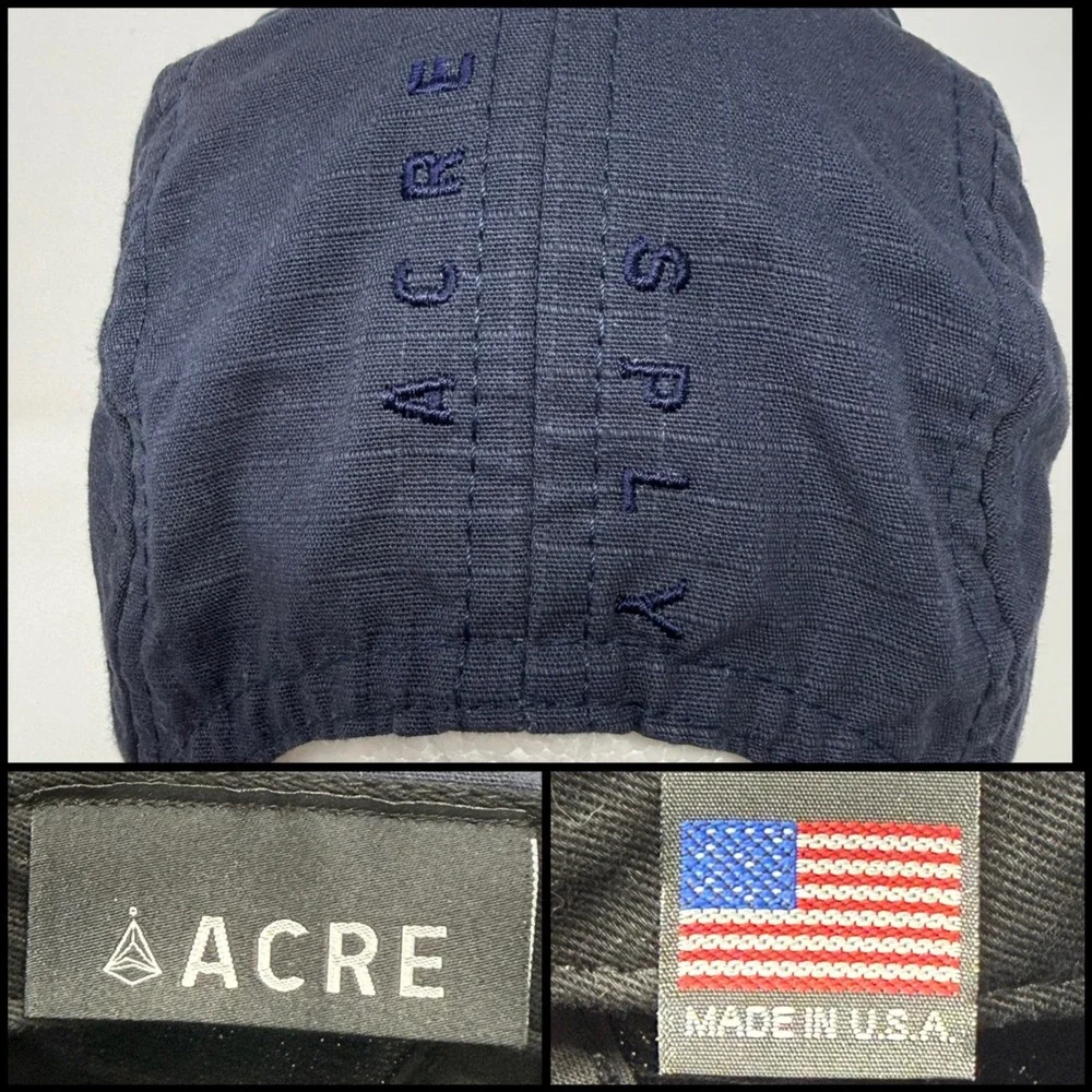 Farik Five Panel Hat by Acre Supply Navy Blue Ripstop 5-Panel Hat Made in USA